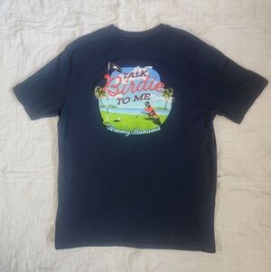 Tommy Bahama Men's Large Talk Birdie To Me Parrot Golf Graphic Pocket T-shirt